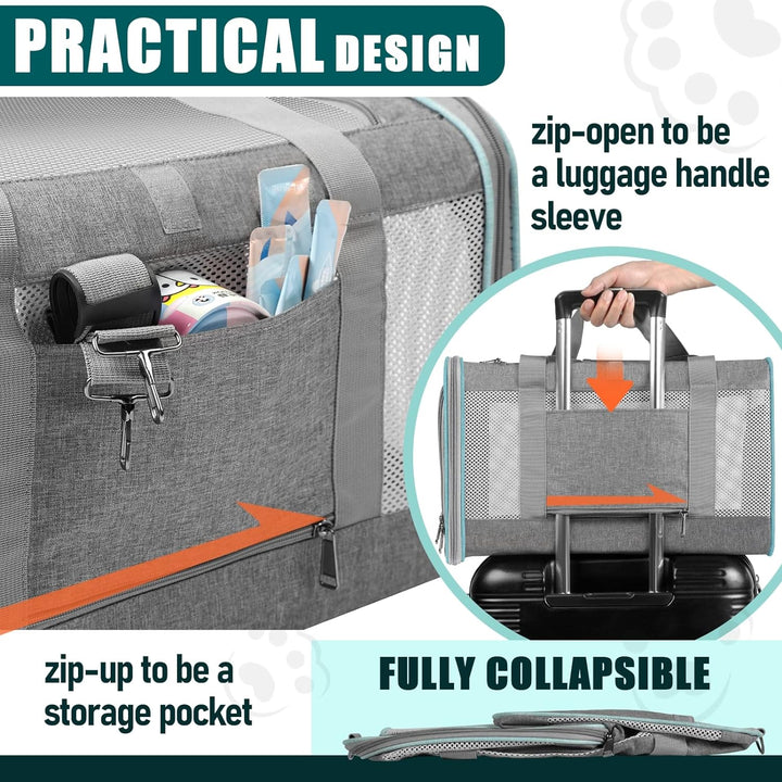 Furenvast - GAPZER Premium Pet Carrier for Large Cats and Sm