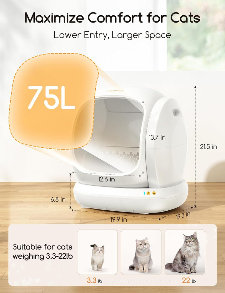 Furenvast - Meowant Self-Cleaning Cat Litter Box – 75L Extra
