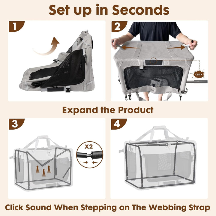 Furenvast - PEGIC Extra Large Soft-Sided Pet Carrier for Two