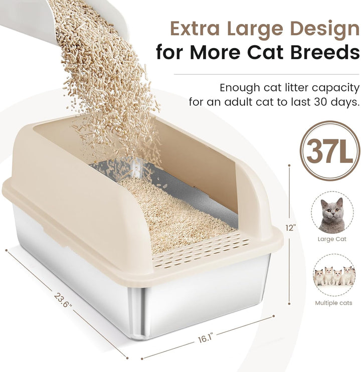 Furenvast - Chenove Extra-Large Stainless Steel Cat Litter B