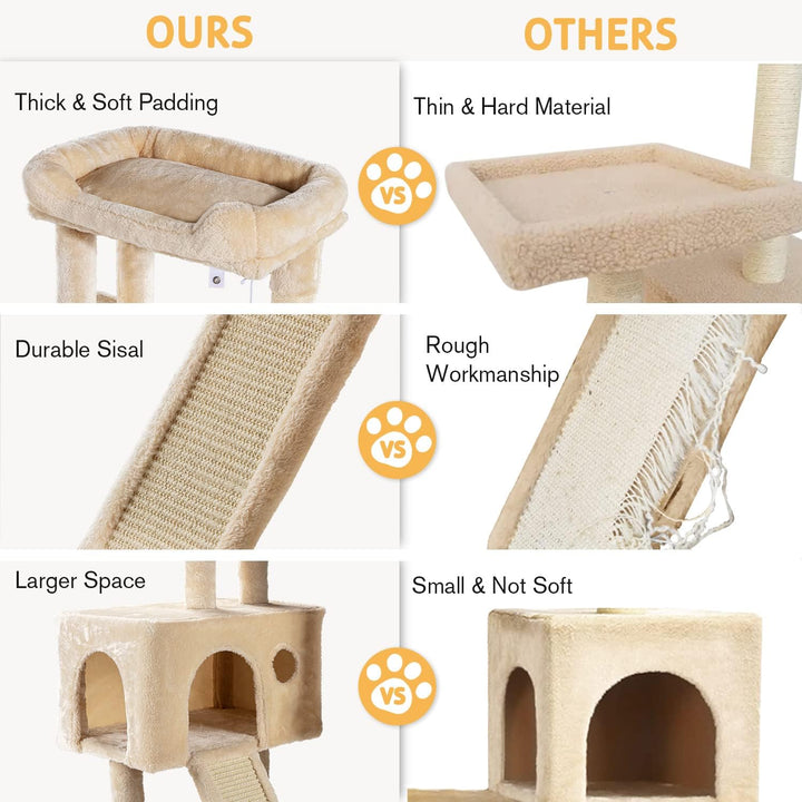Furenvast - SHA CERLIN 36-Inch Cat Tree Tower with Hammock &