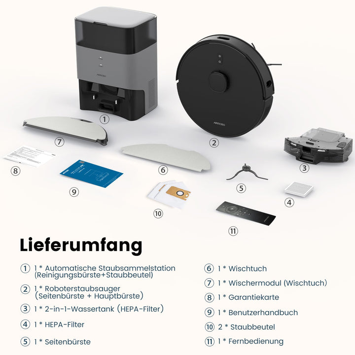 Furenvast - AIRROBO T20+ Saugroboter mit Wischfunktion, 3,5L