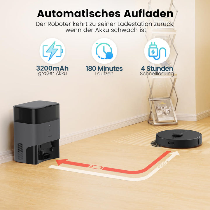 Furenvast - AIRROBO T20+ Saugroboter mit Wischfunktion, 3,5L
