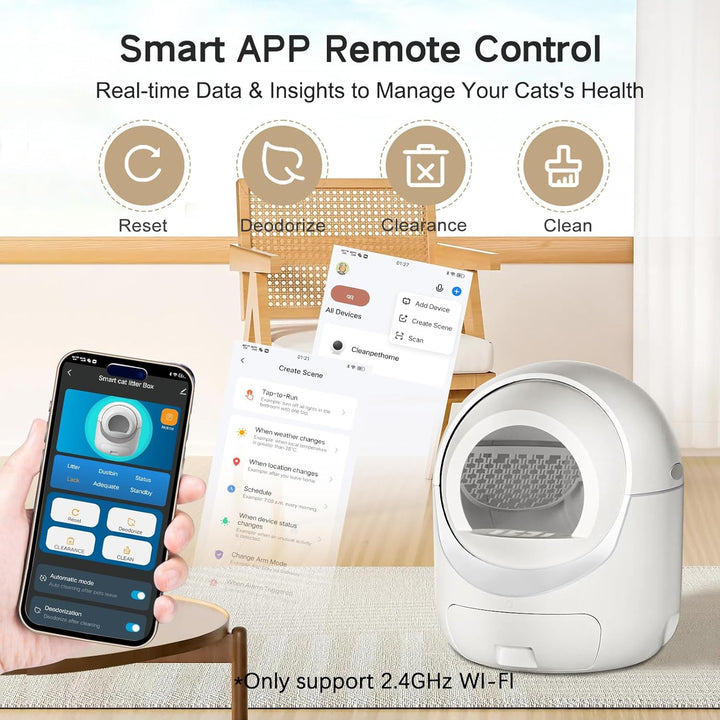 Furenvast - Smart Self-Cleaning Cat Litter Box with App Cont