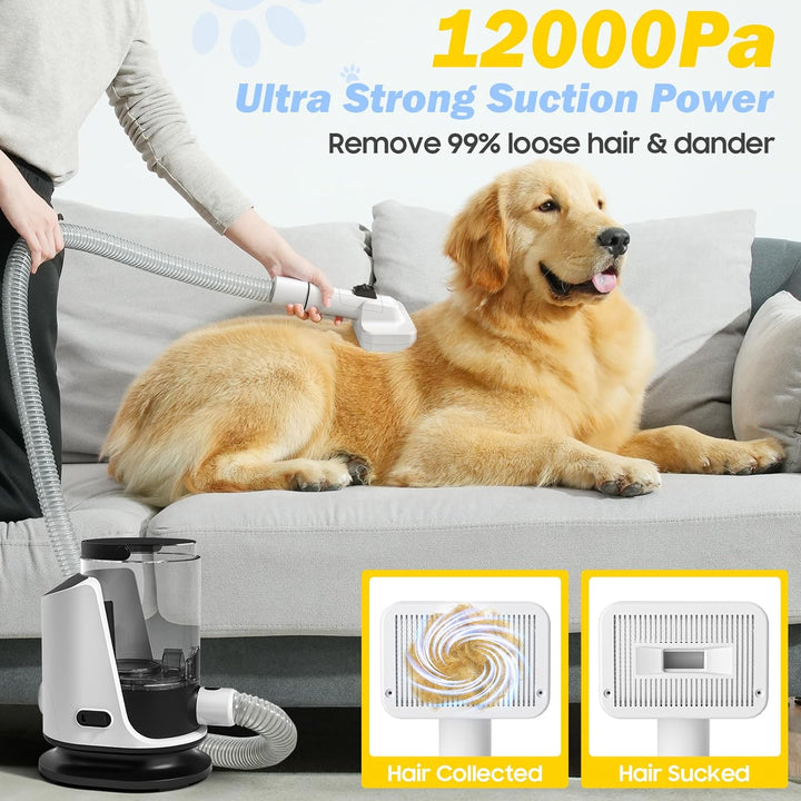 Furenvast - SNOYWEN 3-in-1 Dog Grooming Kit with Vacuum, Hai