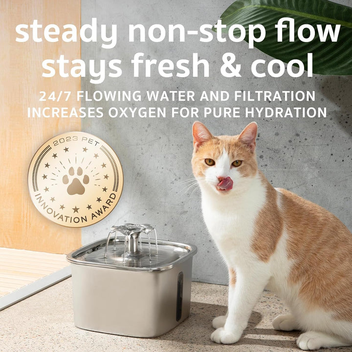 Furenvast - Veken Award-Winning Stainless Steel Pet Water Fo
