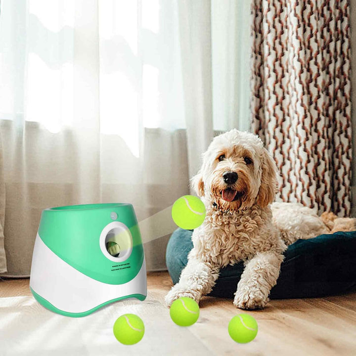 Furenvast - Automatic Dog Ball Launcher with 12 Mini Tennis 