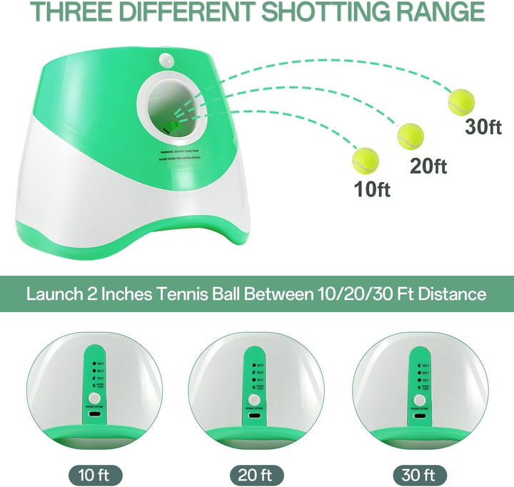 Furenvast - Automatic Dog Ball Launcher with 12 Mini Tennis 