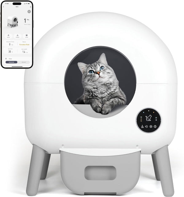 Furenvast - ZeaCotio Self-Cleaning Cat Litter Box - 25-Gallo