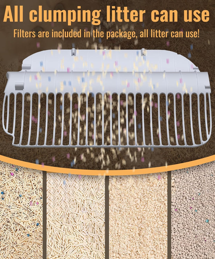 Furenvast - ZeaCotio Self-Cleaning Cat Litter Box - 25-Gallo