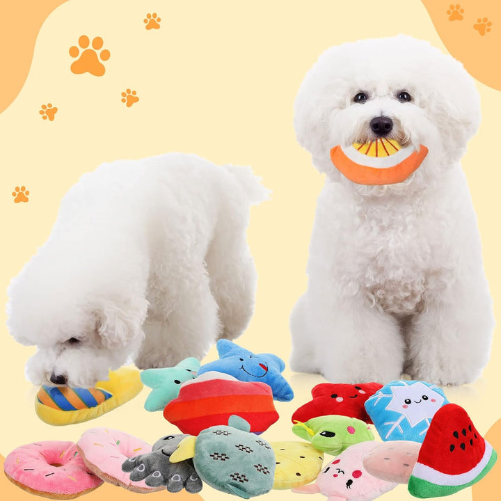 Furenvast - Hungdao 80-Piece Plush Squeaky Toy Set for Puppi