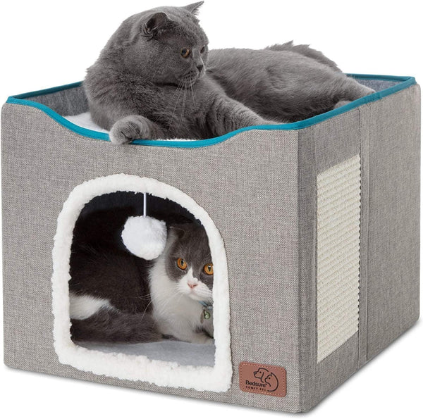 Furenvast - Bedsure Premium Cat Cave with Hanging Toy & Scra