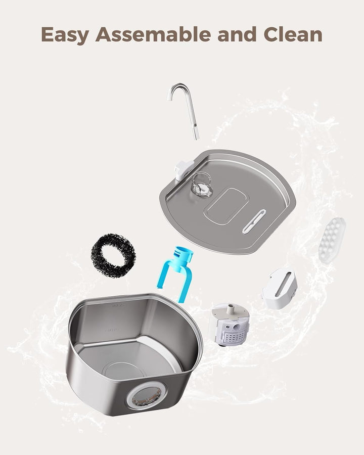 Furenvast - Neareal Premium Stainless Steel Cat Water Founta