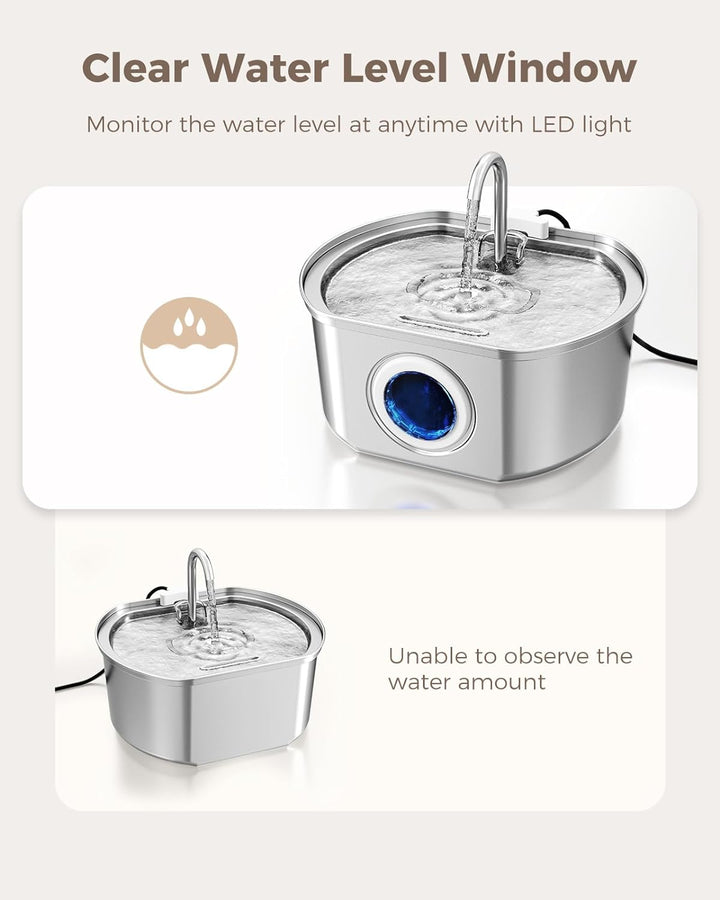 Furenvast - Neareal Premium Stainless Steel Cat Water Founta